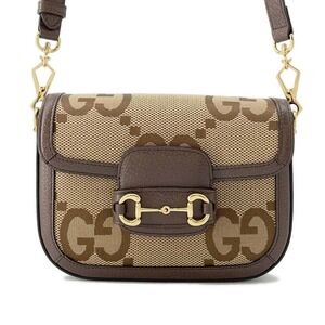 Gucci Horsebit Jumbo GG Shoulder Bag Crossbody Web